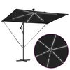 vidaXL Parasol de cantilever tipo plátano Negro 294 x 200 x 254 cm