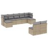 vidaXL Set de sof&aacute;s de jard&iacute;n 9 pzas con cojines rat&aacute;n sint&eacute;tico beige
