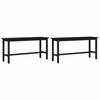 vidaXL Banca de Comedor 2 pcs Roble Negro 100 x 32,5 x 48,5 cm