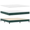 vidaXL Cama tipo Box Spring Verde oscuro 200 x 200 cm Terciopelo