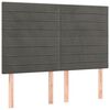 vidaXL Cama box spring colch&oacute;n y LED terciopelo gris oscuro 140x190 cm
