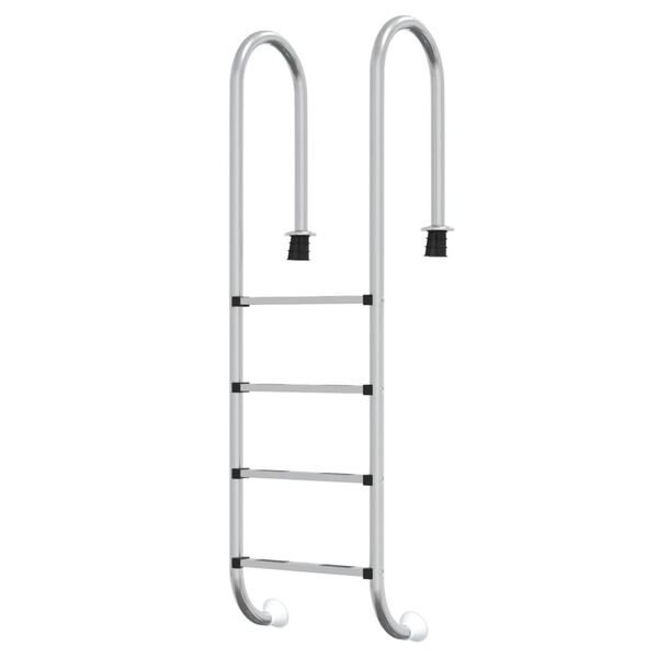 vidaXL Escalera para piscina acero inoxidable 304 54x38x184,5 cm