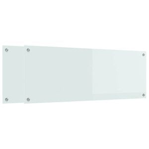 vidaXL Salpicadero de cocina 2 uds. 110 x 40 cm vidrio templado