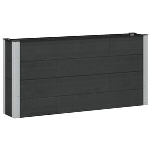 vidaXL Arriate elevado Negro 150 x 30 x 72 cm