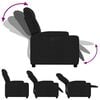 vidaXL Sillón reclinable eléctrico de tela negro