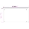 vidaXL Salpicaderos de cocina 2 uds vidrio templado blanco 70x60 cm