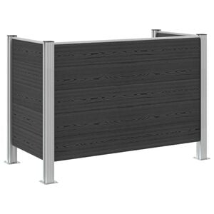 vidaXL Valla de Cubo de Basura Gris 161 x 85 x 115 cm Aluminio y WPC