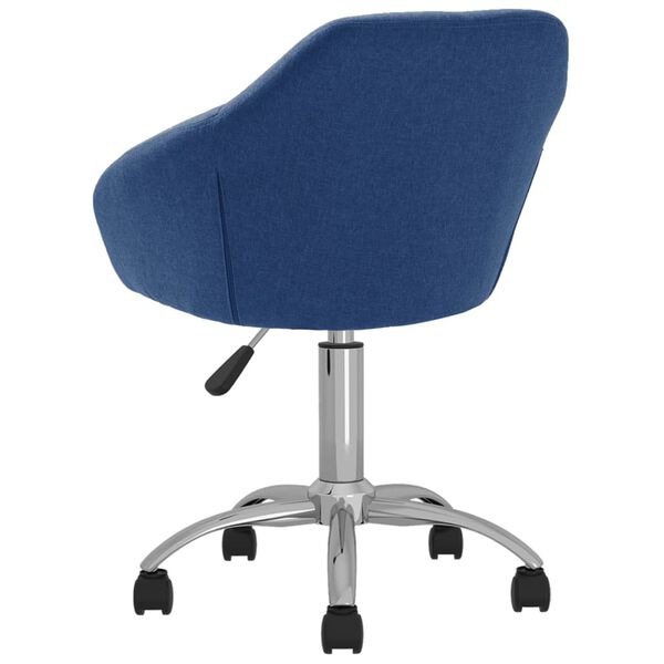 vidaXL Sillas de comedor giratorias 4 unidades tela azul