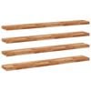 vidaXL Estante flotante 4 uds madera acacia acabado aceite 140x20x4 cm