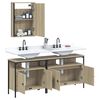 vidaXL Set de muebles de ba&ntilde;o 3 pzas madera contrachapada roble Sonoma