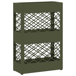 vidaXL Soporte para sombrilla Verde oliva 28 x 12 x 41 cm Acero