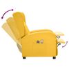 vidaXL Sillón de masaje eléctrico tela amarillo