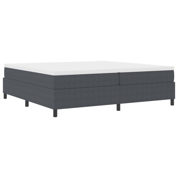 vidaXL Cama de plataforma Gris oscuro 200 x 200 cm tela