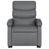 vidaXL Sillón reclinable de masaje de pie cuero artificial gris