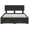 vidaXL Estructura de cama Negro 140 x 190 cm Madera de ingenier&iacute;a