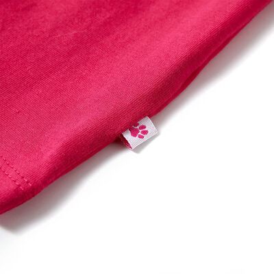Camiseta infantil rosa chillón 92