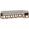 vidaXL Conjunto de sof&aacute;s de exterior 6 pcs Natural y Gris Claro