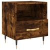 vidaXL Mesita de noche madera ingenier&iacute;a roble ahumado 40x35x47,5 cm