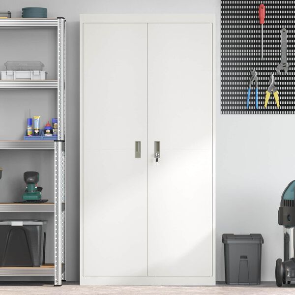 vidaXL Armario de almacenamiento 2 pcs 90 x 40 x 180 cm Acero