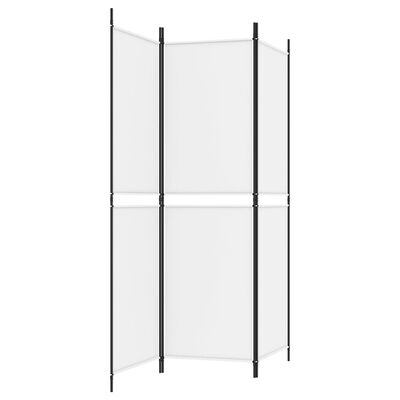 vidaXL Biombo divisor de 3 paneles de tela blanco 150x180 cm