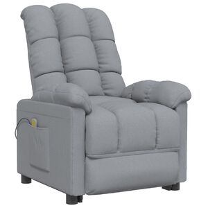 vidaXL Sill&oacute;n de masaje tela gris claro