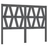 vidaXL Cabecero de cama madera maciza de pino gris 146x4x100 cm