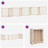 vidaXL Puerta para perros plegable 9 paneles madera de &aacute;lamo 450 cm