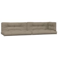 vidaXL Cojines para sofá de palets 5 unidades tela gris taupé