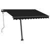vidaXL Toldo manual retr&aacute;ctil con LED antracita 300x250 cm