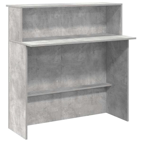 vidaXL Mostrador de recepci&oacute;n gris hormig&oacute;n 100x50x103,5 cm