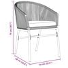 vidaXL Conjunto de Comedor de Jard&iacute;n 9 pcs Gris rat&aacute;n sint&eacute;tico