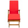 vidaXL Recliner y tumbona plegable 2 pcs Rojo 55 x 146 x 91 cm