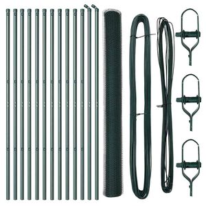 vidaXL Poste de Valla Verde