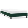 vidaXL Estructura de cama sin colch&oacute;n terciopelo verde oscuro 80x220cm
