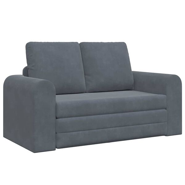vidaXL Sofá cama Gris oscuro 148 x 71 x 83 cm Terciopelo