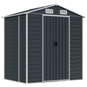vidaXL Cobertizo de jard&iacute;n acero galvanizado antracita 191x130x198 cm