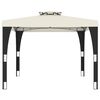 vidaXL Cenador con doble techo acero crema 2,98x2,98 m