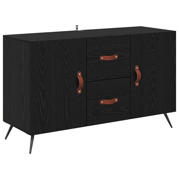 vidaXL Vitrina Roble Negro 100 x 36 x 60 cm Madera contrachapada