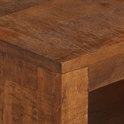 vidaXL Mesa de centro con 2 cajones madera de mango maciza 90x40x50 cm