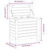 vidaXL Taburete de jard&iacute;n madera maciza de pino 62x31,5x52 cm