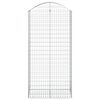 vidaXL Cesta gaviones forma arco hierro galvanizado 100x50x200/220 cm