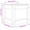 vidaXL Jardinera de madera maciza de pino blanca 31x31x31 cm