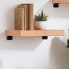 vidaXL Estante pared madera roble tratada marr&oacute;n claro 40x30x(2-6) cm