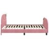 vidaXL Cama para niños con cabecero Rosa 90 x 190 cm Terciopelo