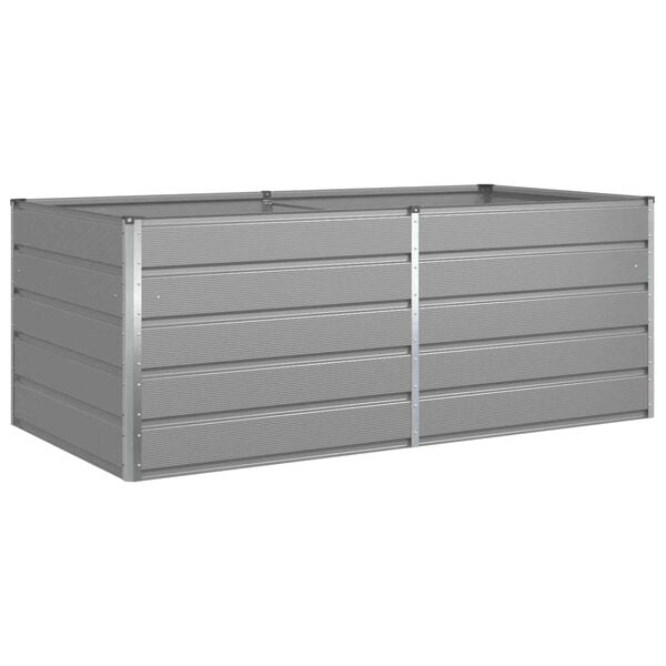 vidaXL Jardinera Gris Claro 195 x 100 x 45 cm Acero Galvanizado