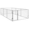 vidaXL Caseta para perros de exterior con puerta 2x4x1 m de acero galvanizado