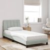 vidaXL Estructura de cama sin colchón Hanko terciopelo gris claro 90x190 cm
