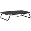 vidaXL Cama para perros plegable tela oxford y acero gris antracita