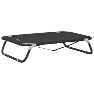 vidaXL Cama para perros plegable tela oxford y acero gris antracita