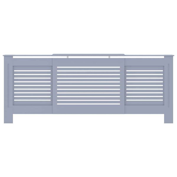 vidaXL Cubierta para radiador MDF gris 205 cm